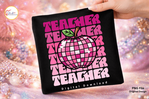 Aesthetic School Teacher Disco Apple PNG