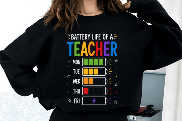 Battery Life of a Teacher PNG: A Practical Resource for Educator Merchandise
