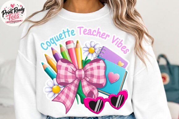 Coquette Teacher Vibes PNG: Elevating Classroom Aesthetics with Trendy Design