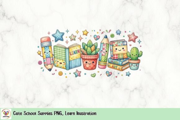 Cute School Supplies PNG, Learn Illustration: A Practical Resource for Educational Design