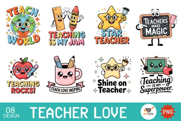 Cute Teacher PNG Bundle