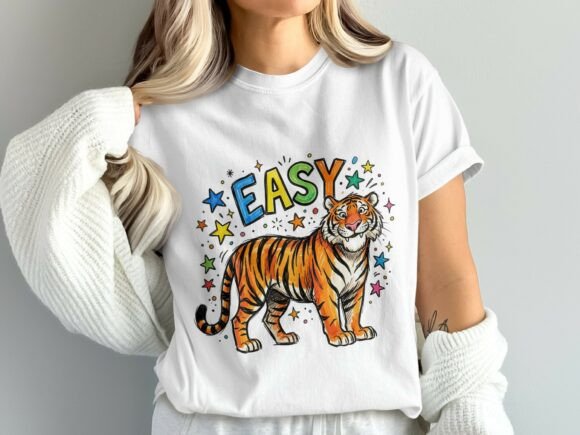 Easy Tiger Funny Animal Pun PNG Download