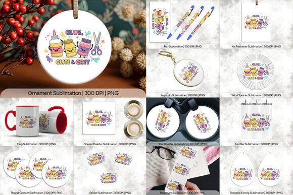 Glue Cute Grit Kids School Sublimation Bundle: A Complete Guide to 14 Versatile Digital Designs