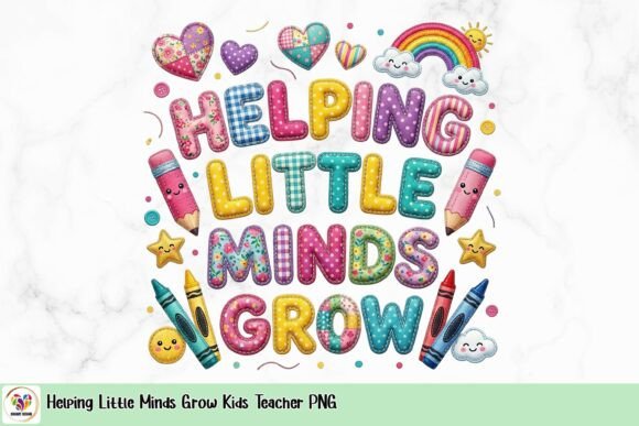 Helping Little Minds Grow Kids Teacher PNG