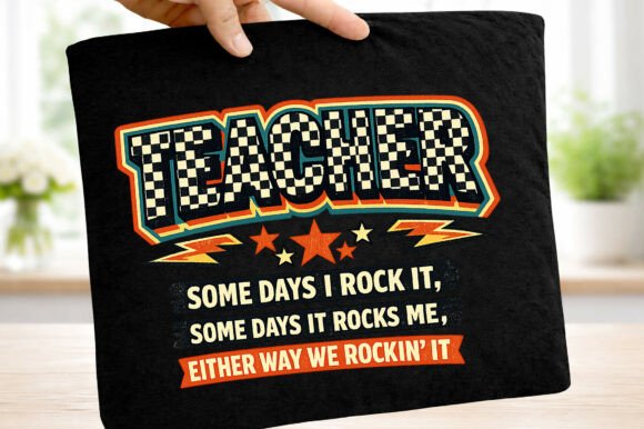 Retro Checkered Funny Teacher Some Days