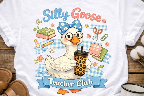 Silly Goose Teacher Club PNG Design