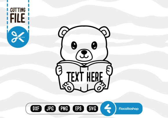 Woodland Animal Book SVG, Bear SVG: A Minimalist Design for Reading-Themed Projects